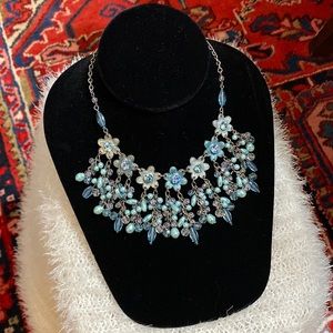 Blue Rhinestone Necklace
